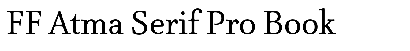 FF Atma Serif Pro Book